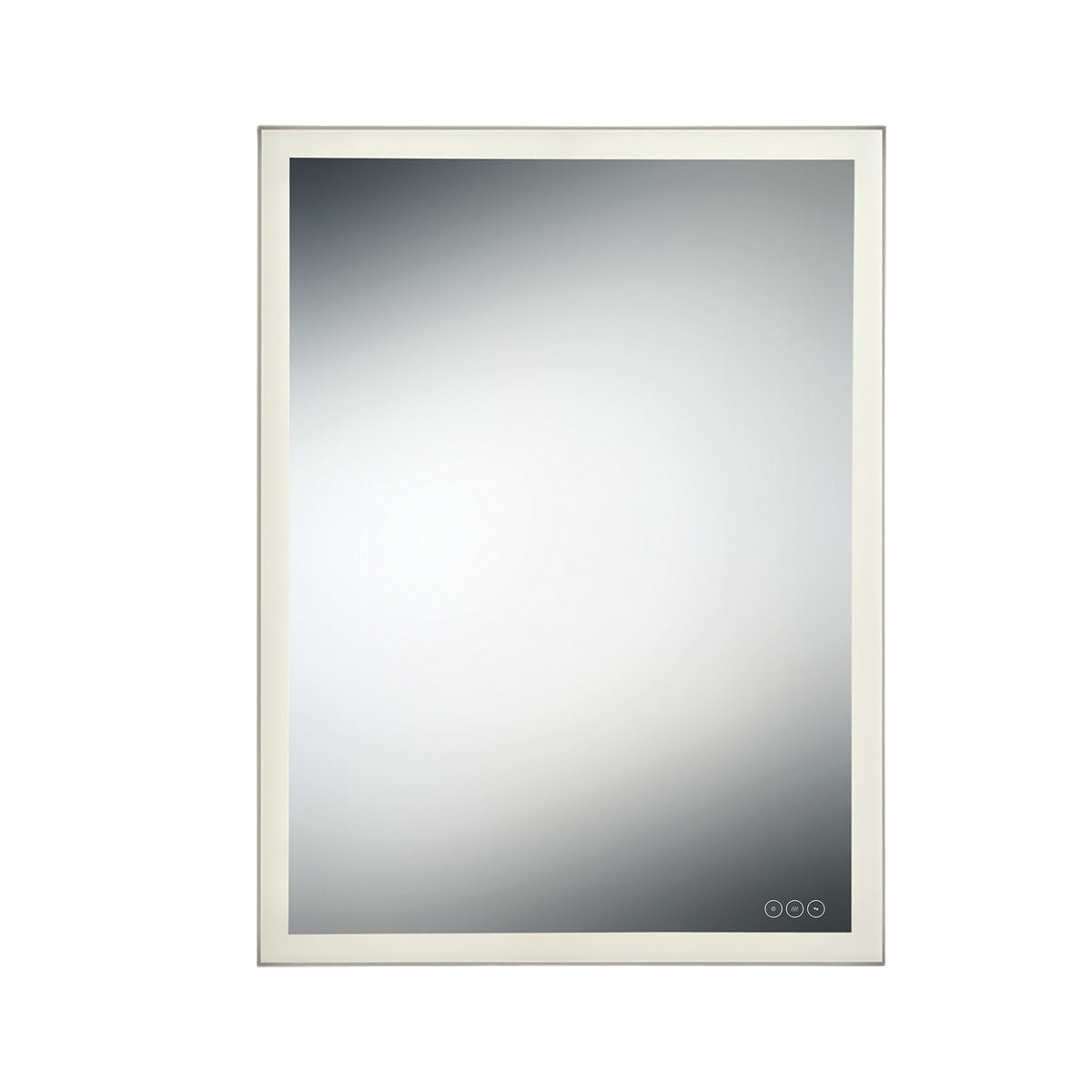 Benji LED Mirror in Anodized Silver