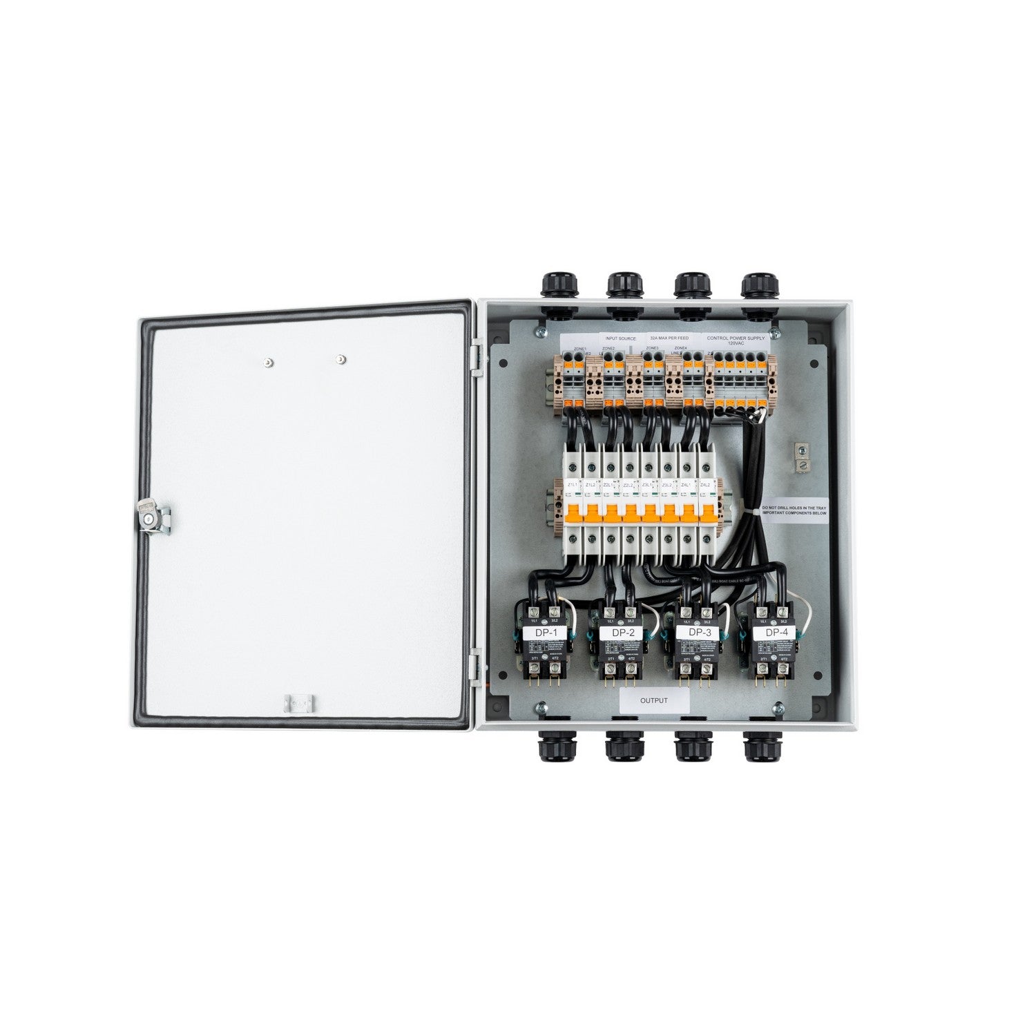 CONTROLS 277V-480V 3 ZONE CONTACTOR BOX in Light Gray