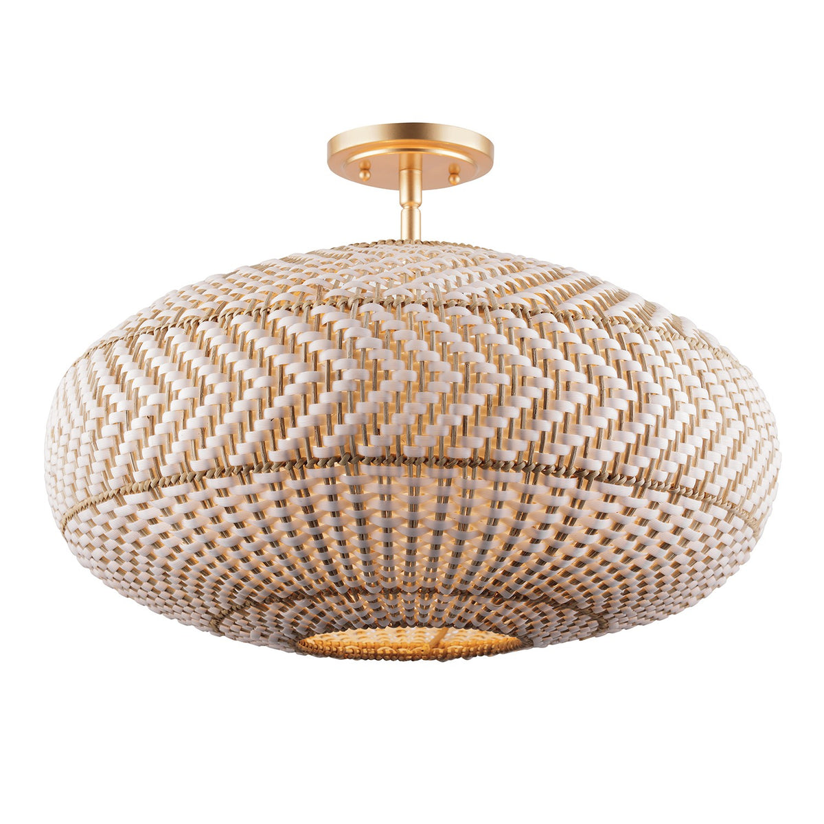 Zanzibar Four Light Flush Mount in Soft Gold