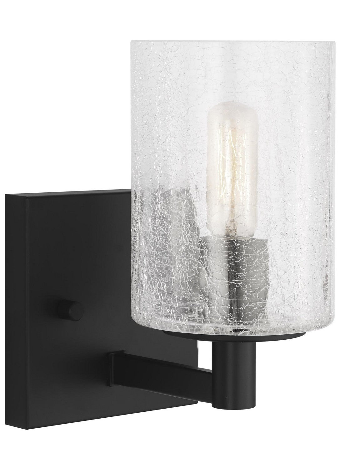 Parker One Light Wall / Bath Sconce in Midnight Black