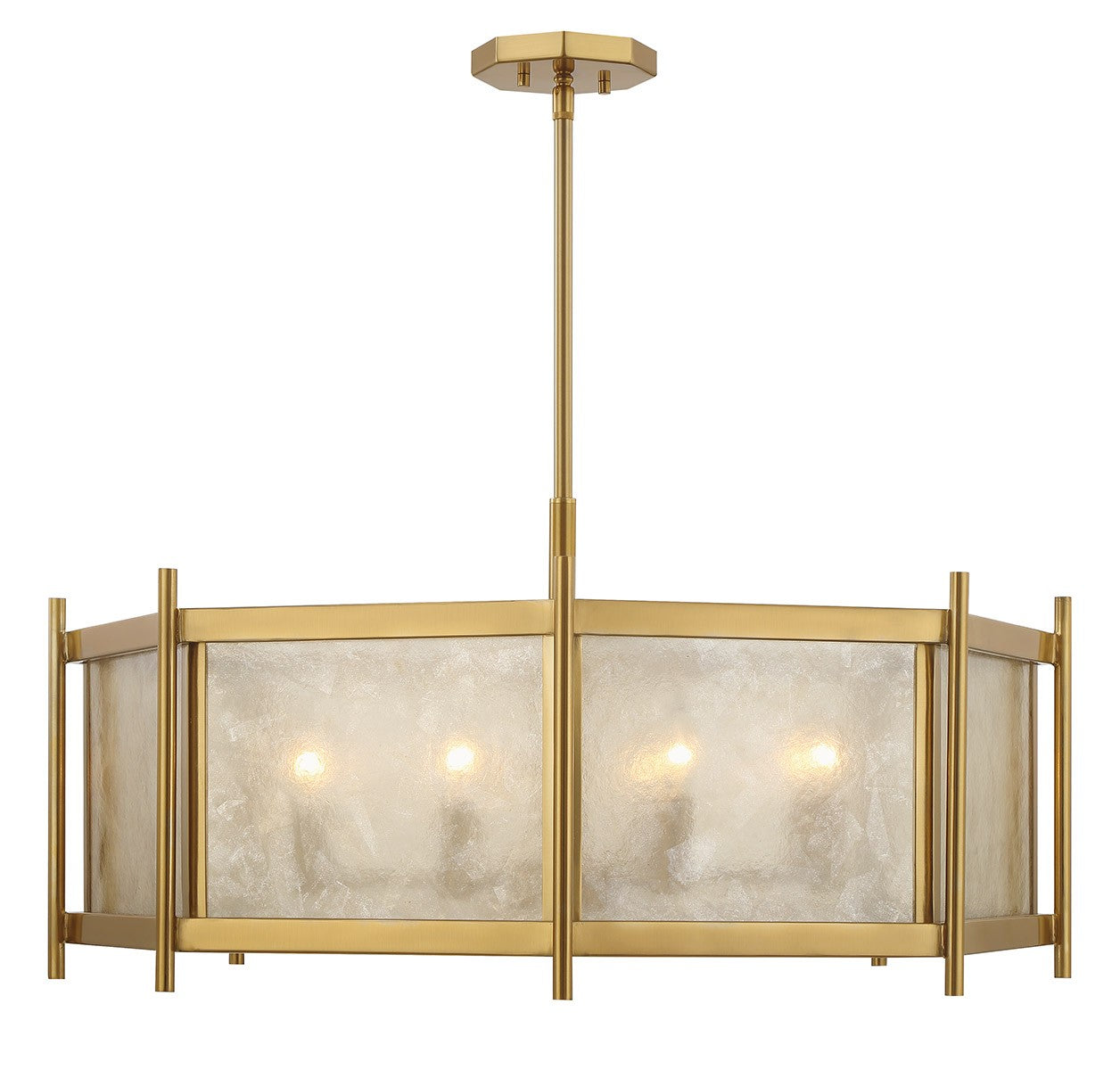 Lustre Jacobs à huit bras en laiton chaud