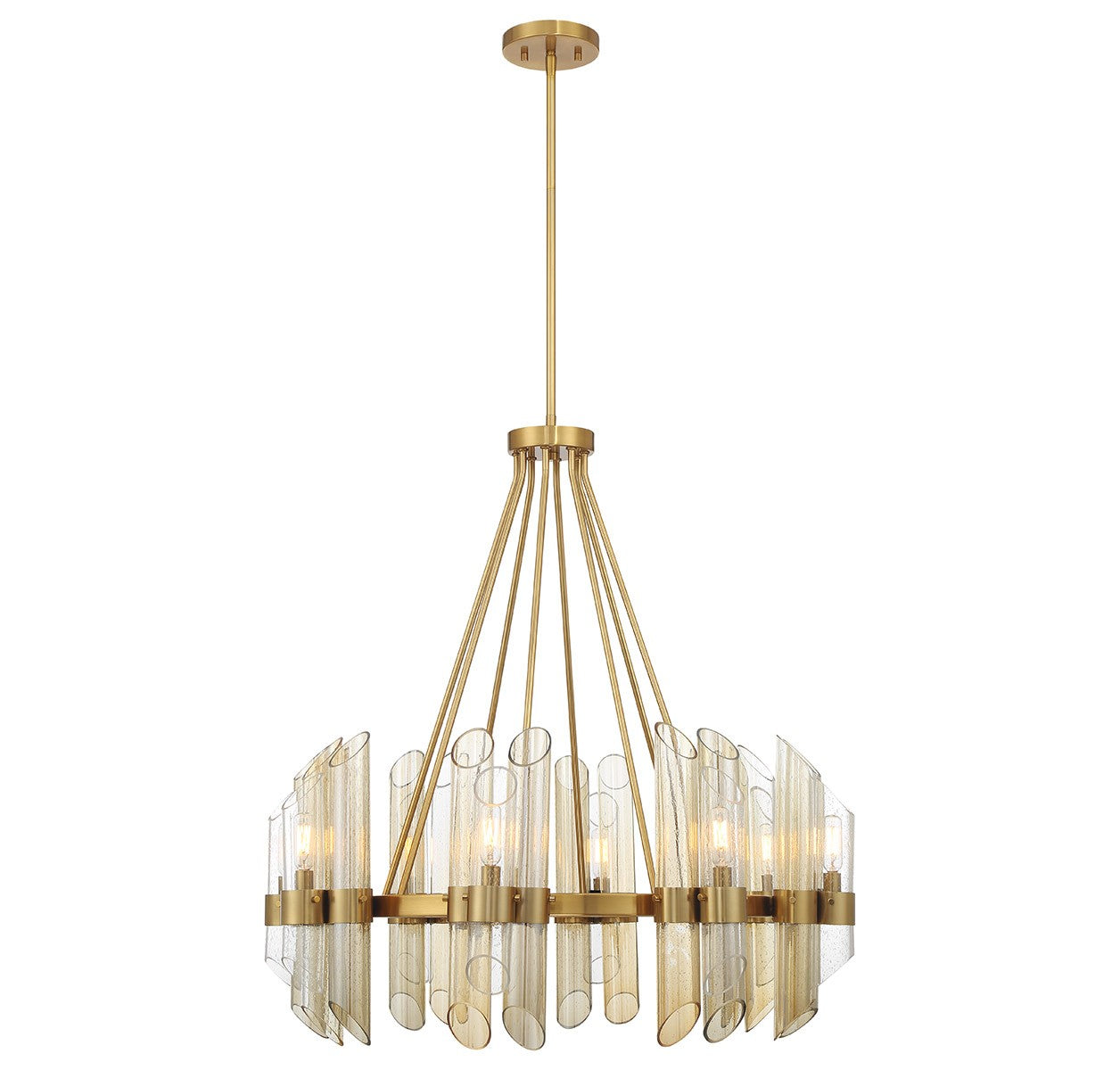 Biltmore Eight Light Chandelier in Warm Brass