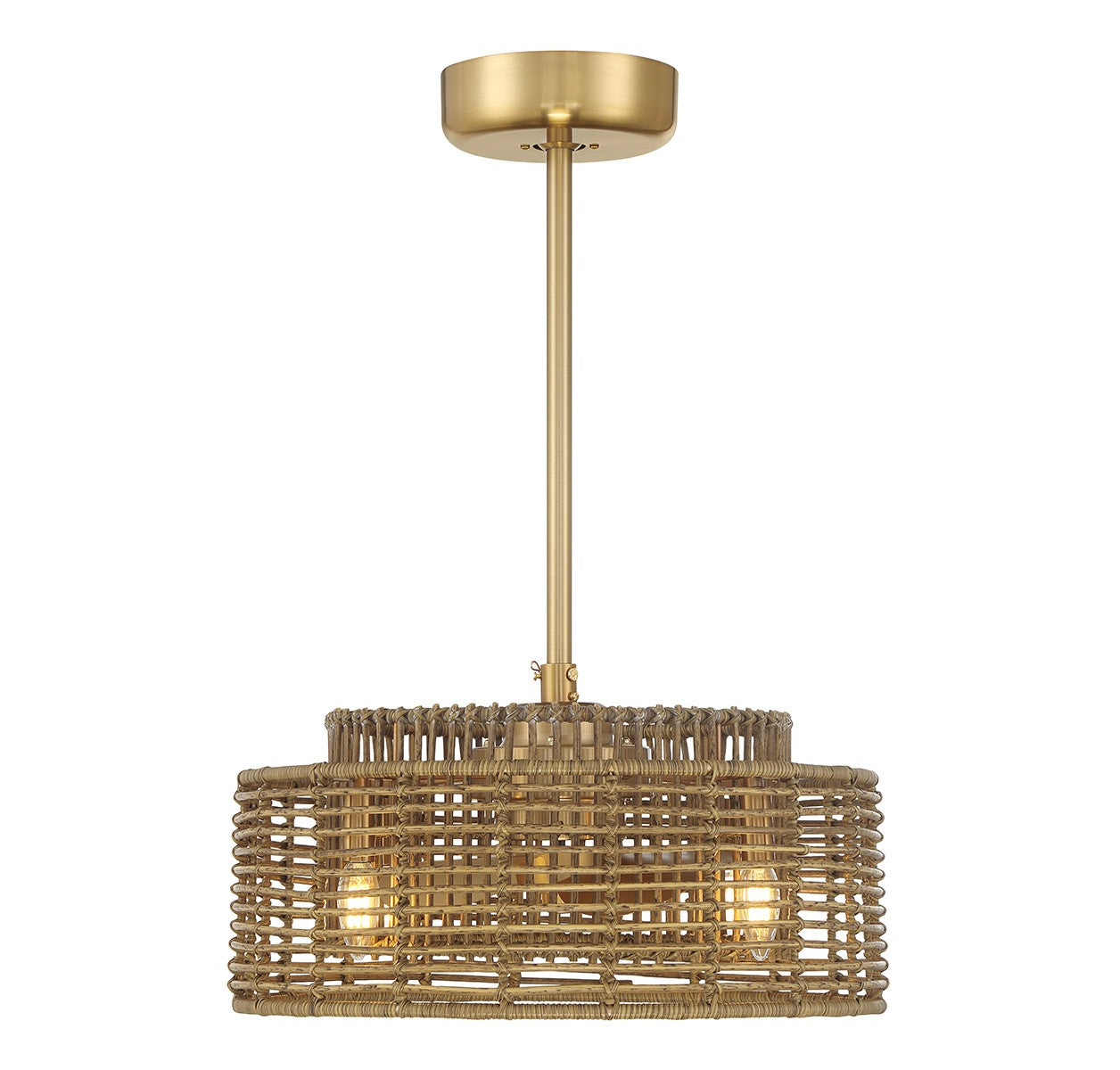 Ventilateur de plafond Ferndale LED D'Lier en laiton chaud