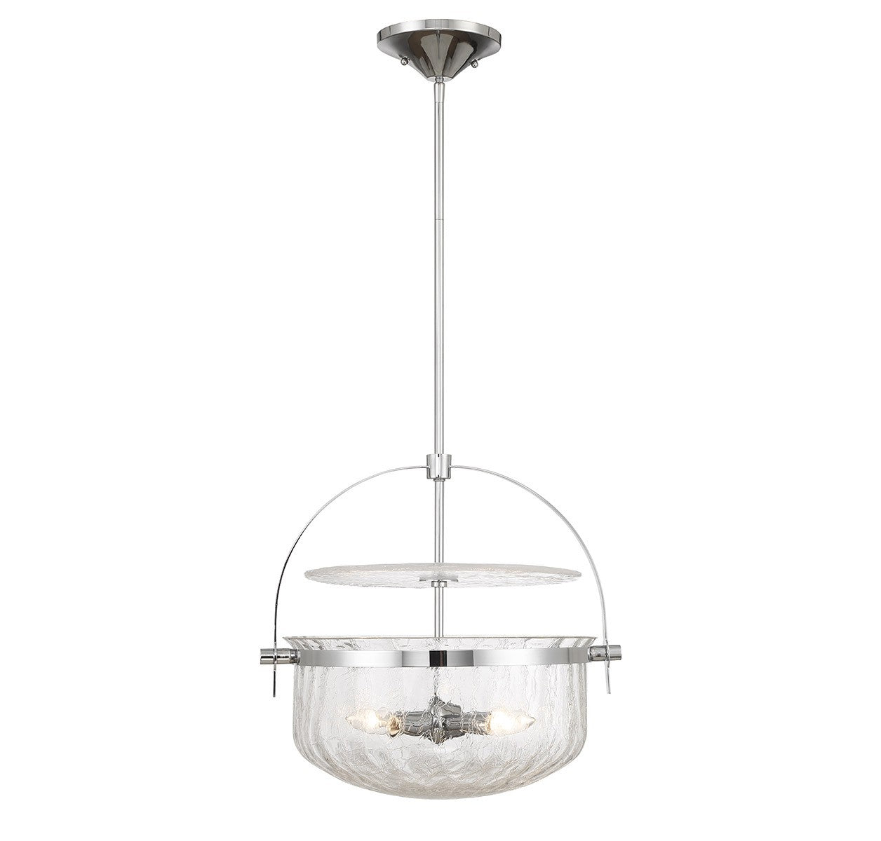 Denmar Four Light Convertible Semi-Flush/Pendant