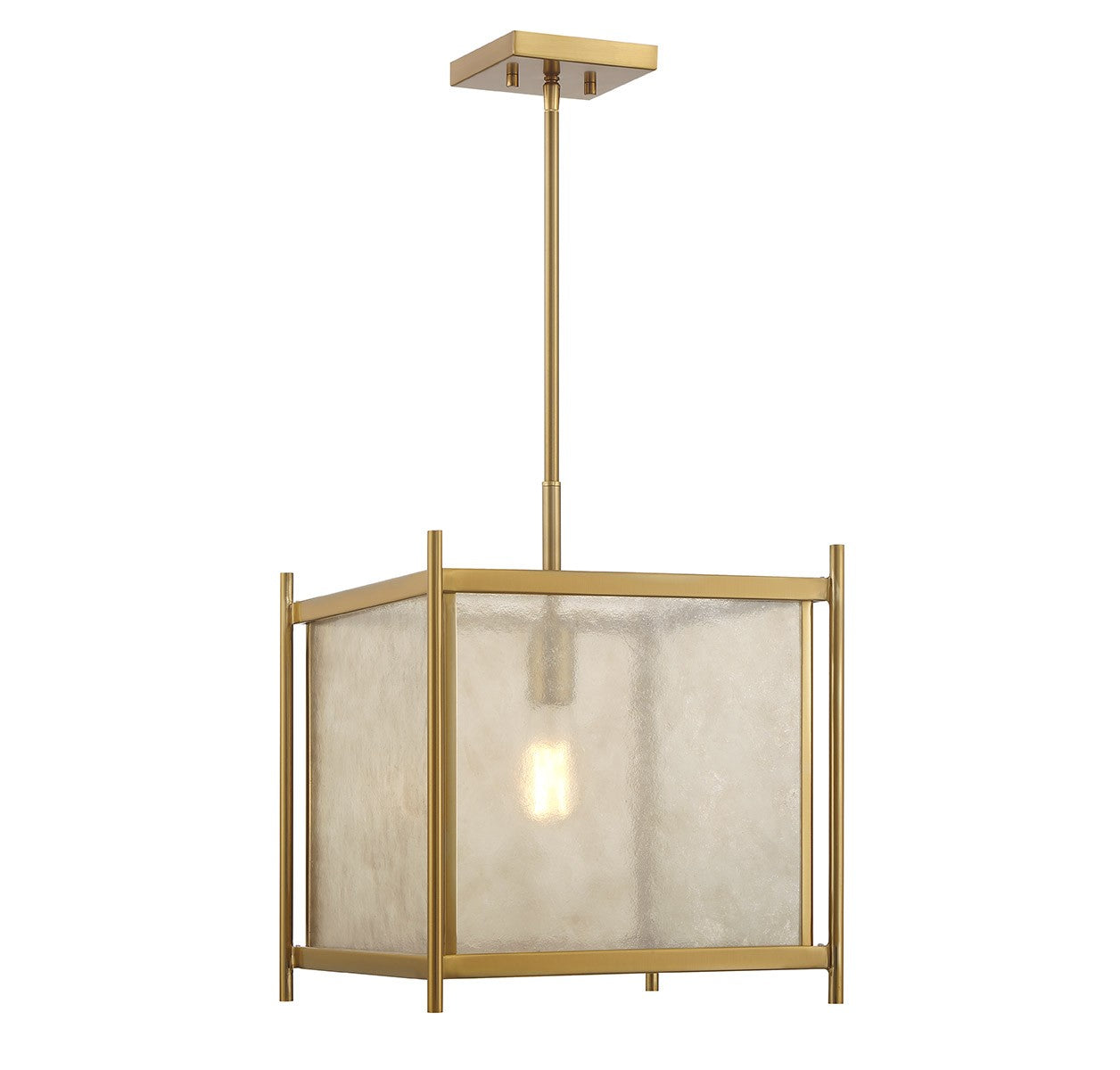 Jacobs One Light Pendant in Warm Brass