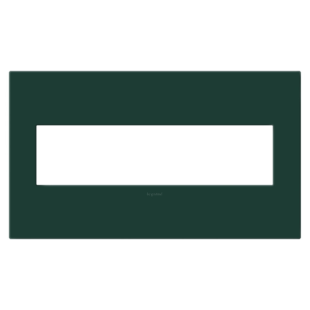 adorne Four-Gang Screwless Wall Plate with Microban