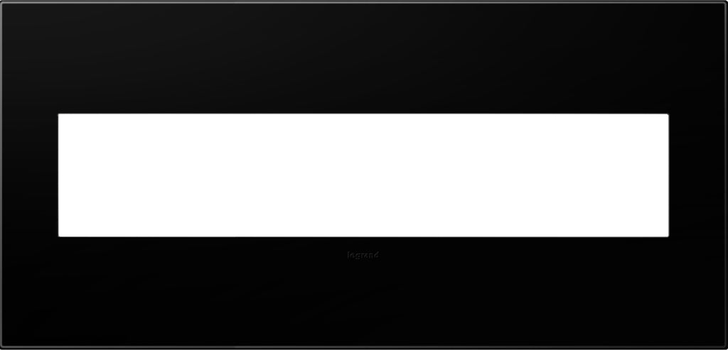 adorne Five-Gang Screwless Wall in Black Ink