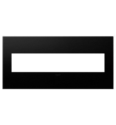 Adorne Gloss White/White Five-Gang Screwless Wall Plate