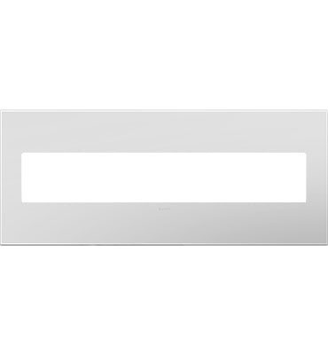 Adorne Powder White Six-Gang Screwless Wall Plate