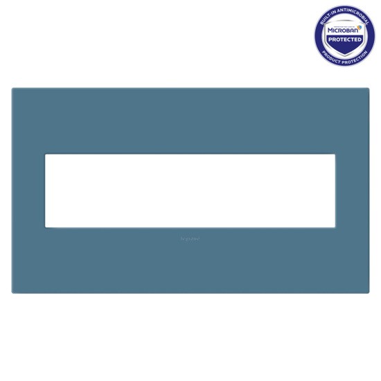 Four-Gang Screwless Wall Plate with Microban