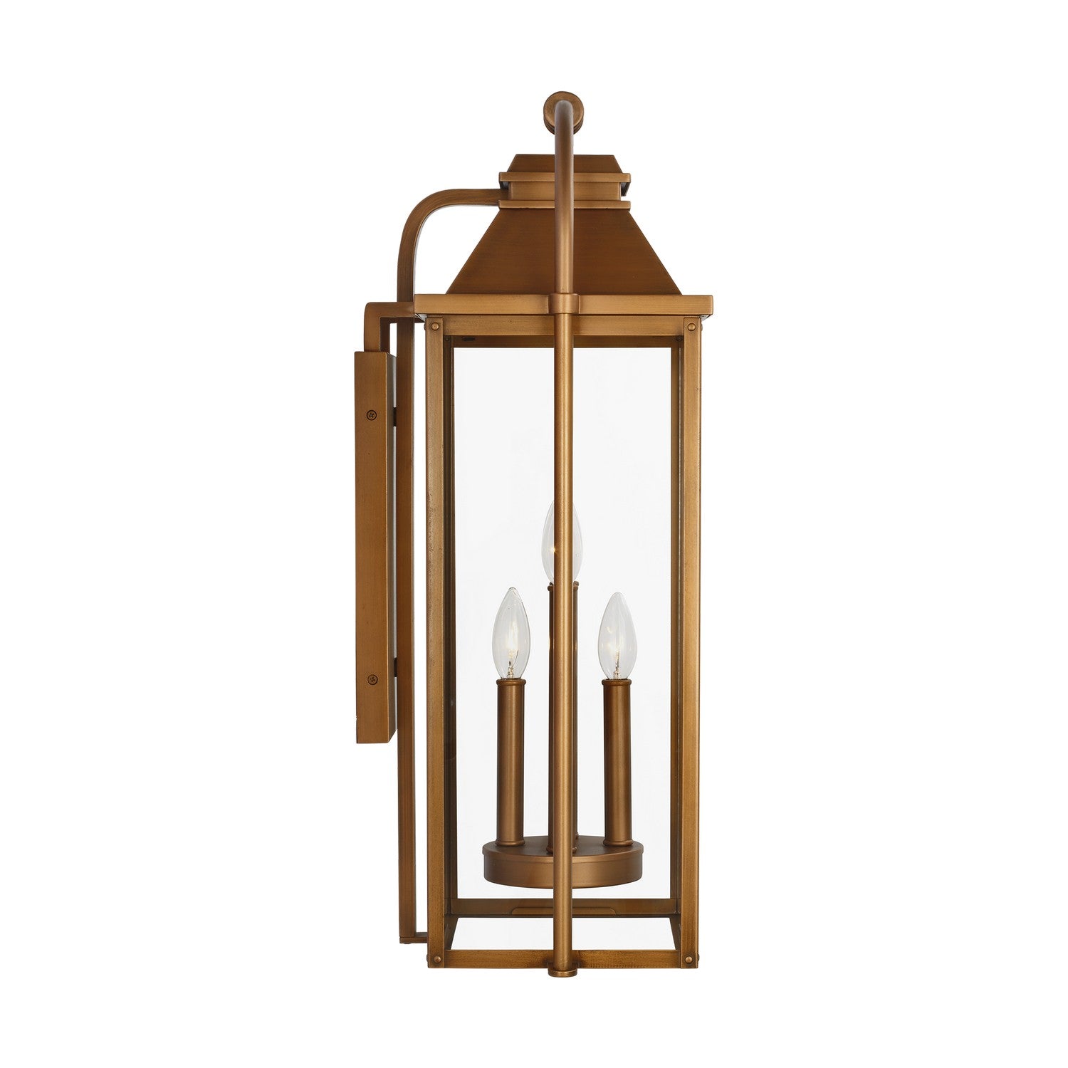 Wellsworth Four Light Wall Lantern in Natural Copper
