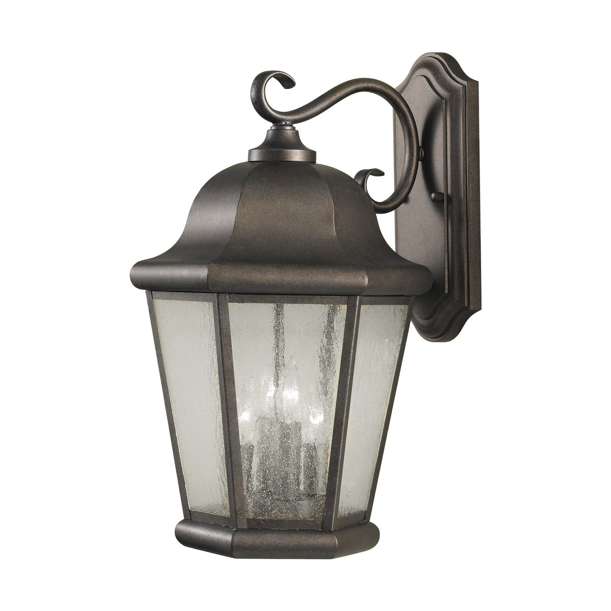Martinsville Four Light Outdoor Wall Lantern in Corinthian Bronze