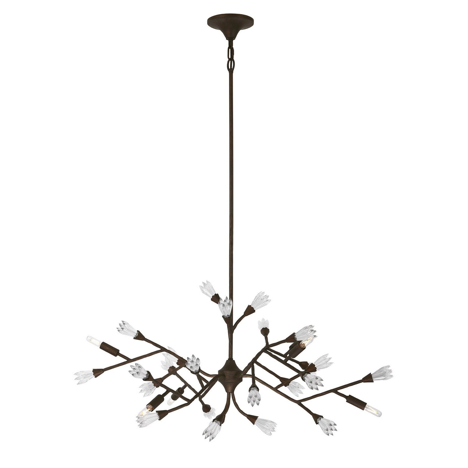 Malinda Six Light Chandelier in Bark