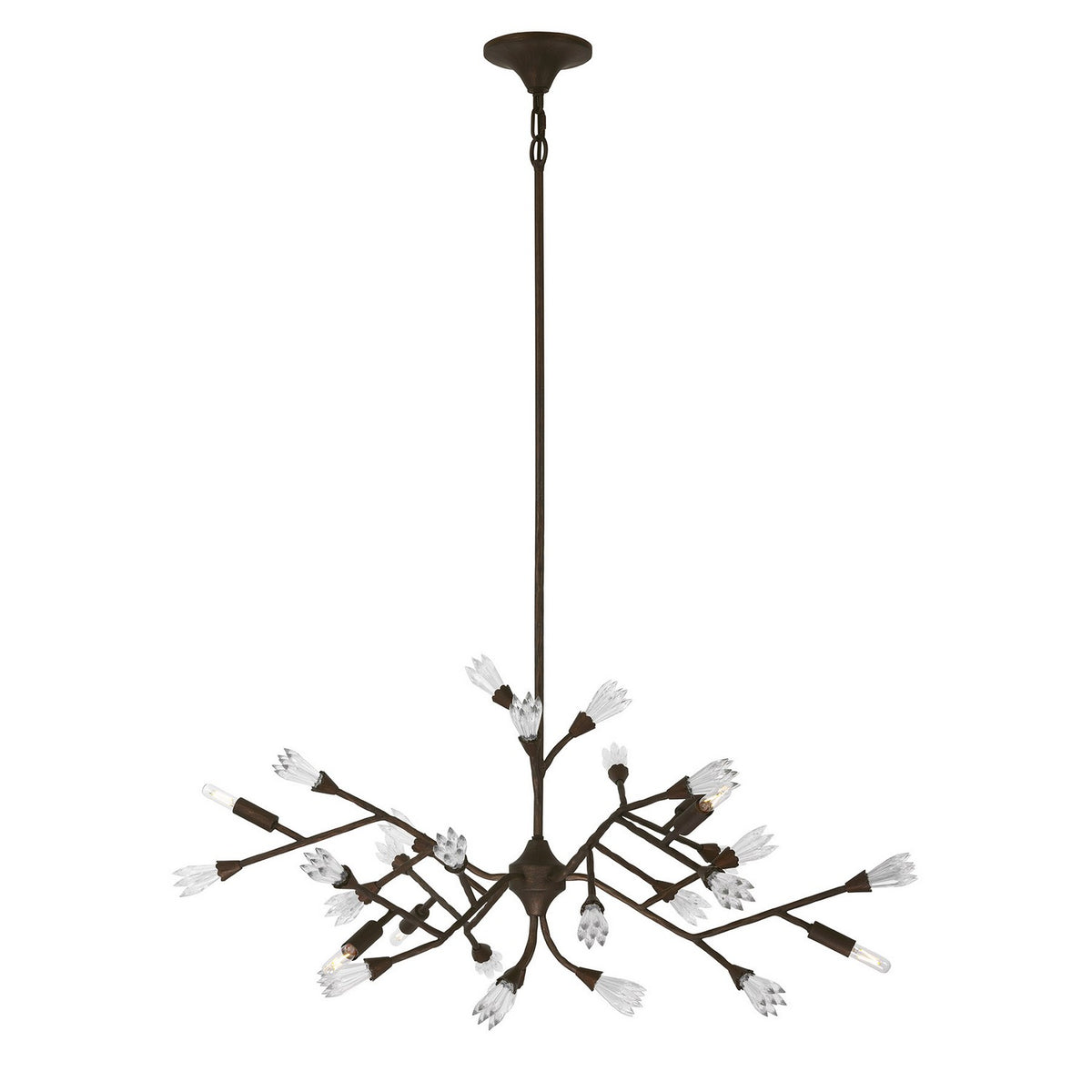 Malinda Six Light Chandelier in Bark