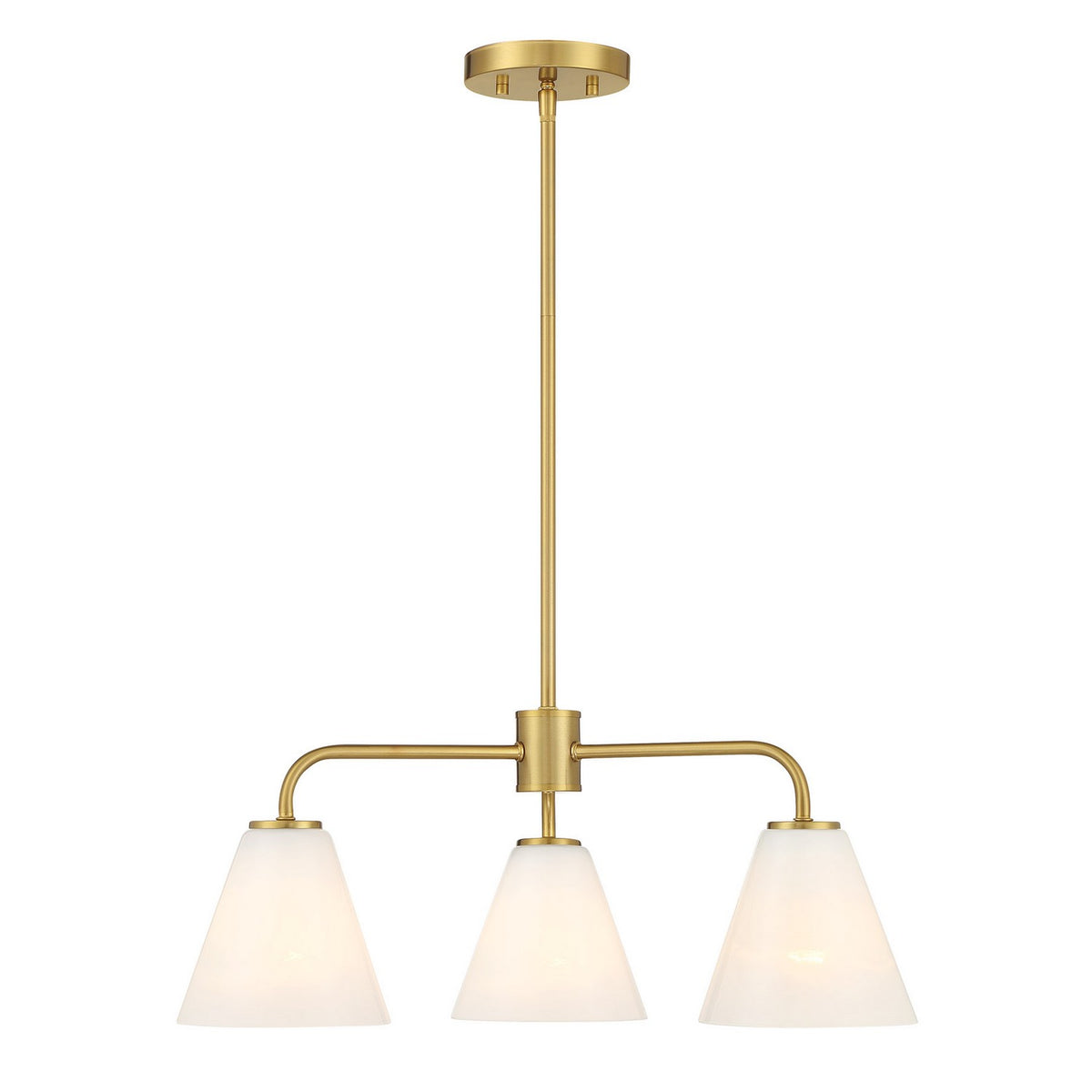 Blair Three Light Chandelier in Warm Brass
