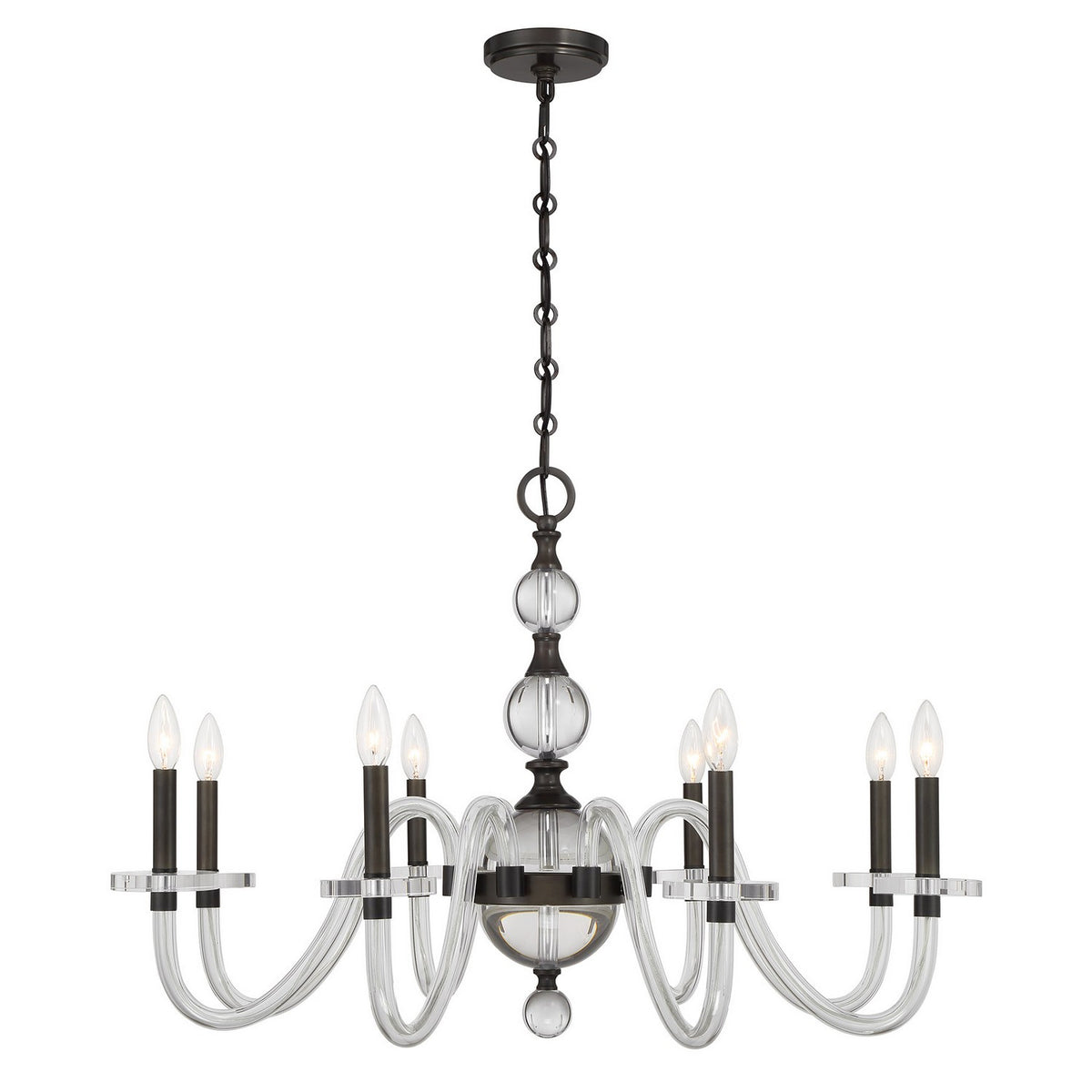 Aragon Eight Light Chandelier in Mediterranean Bronze