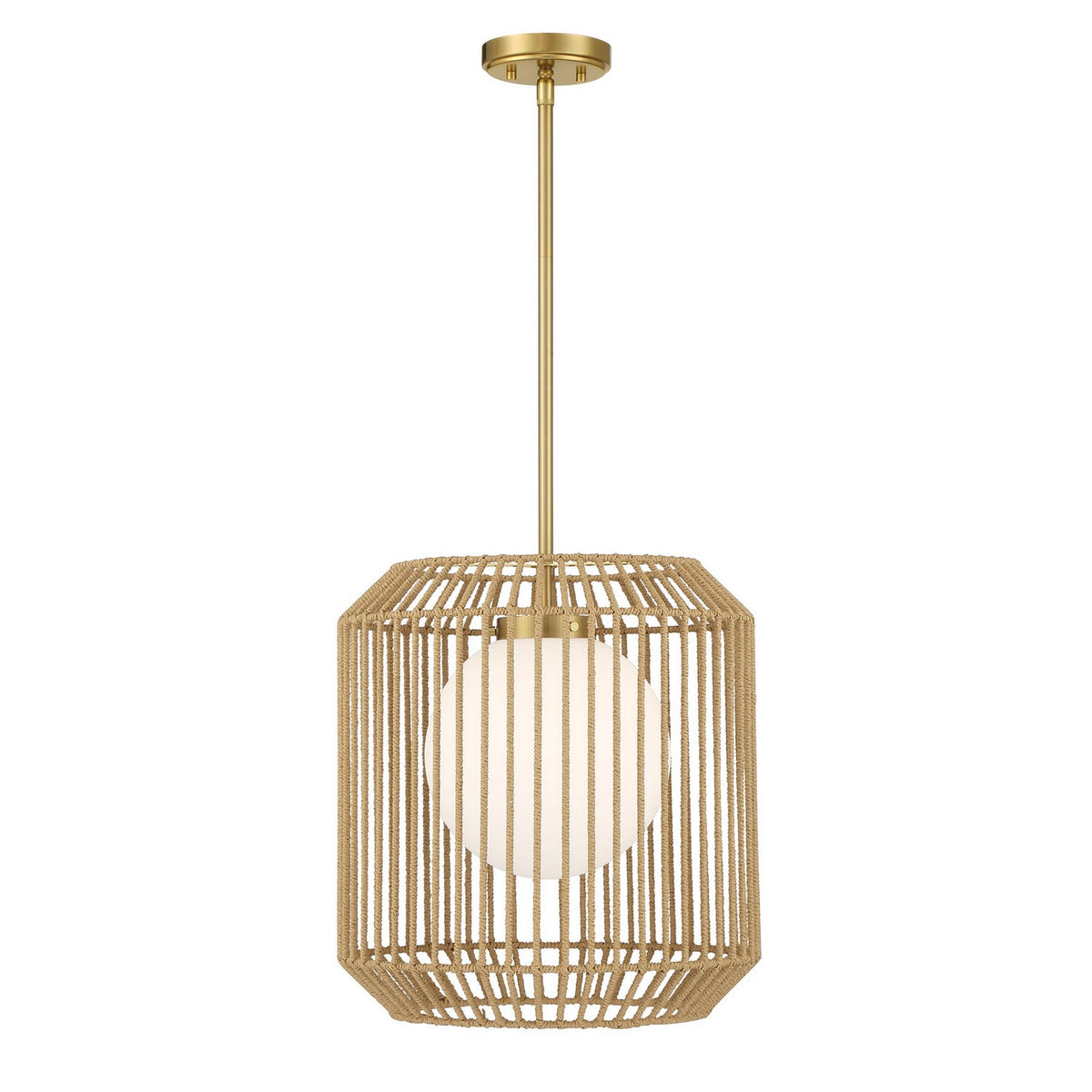 Pastis One Light Pendant in Warm Brass