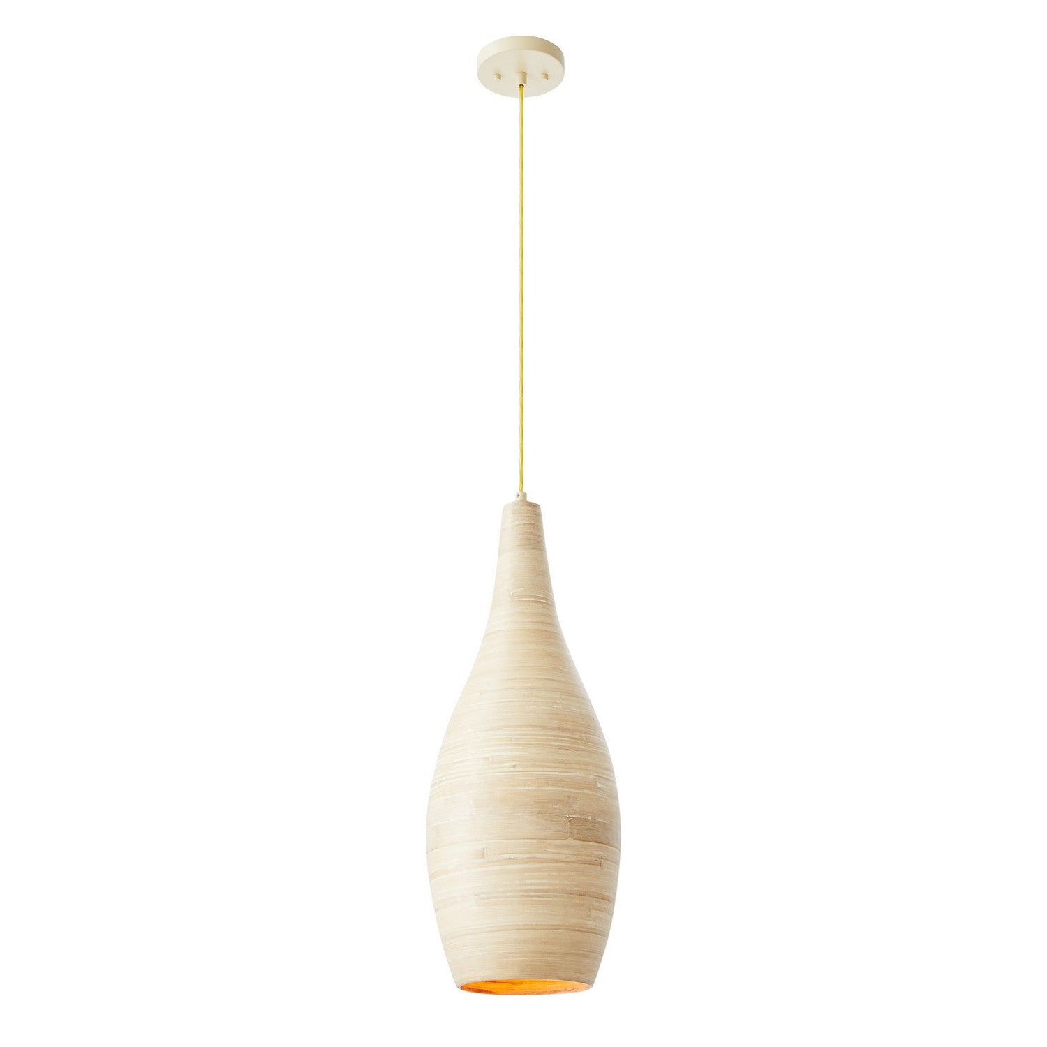 Jean One Light Pendant in Natural Bamboo