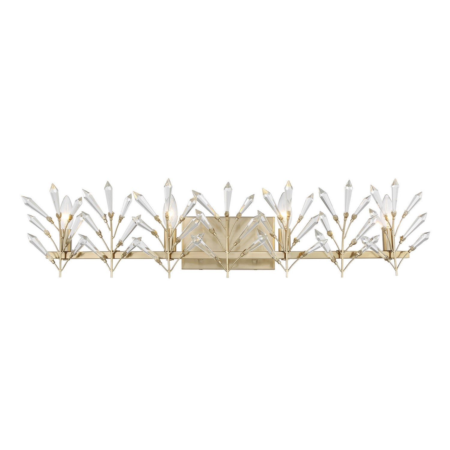 Orianna Four Light Bathroom Vanity in Noble Brass