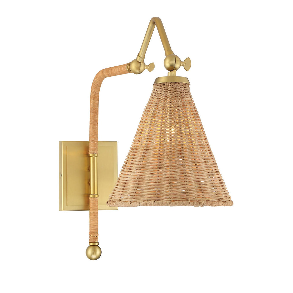 Applique Linell à une lumière en laiton chaud