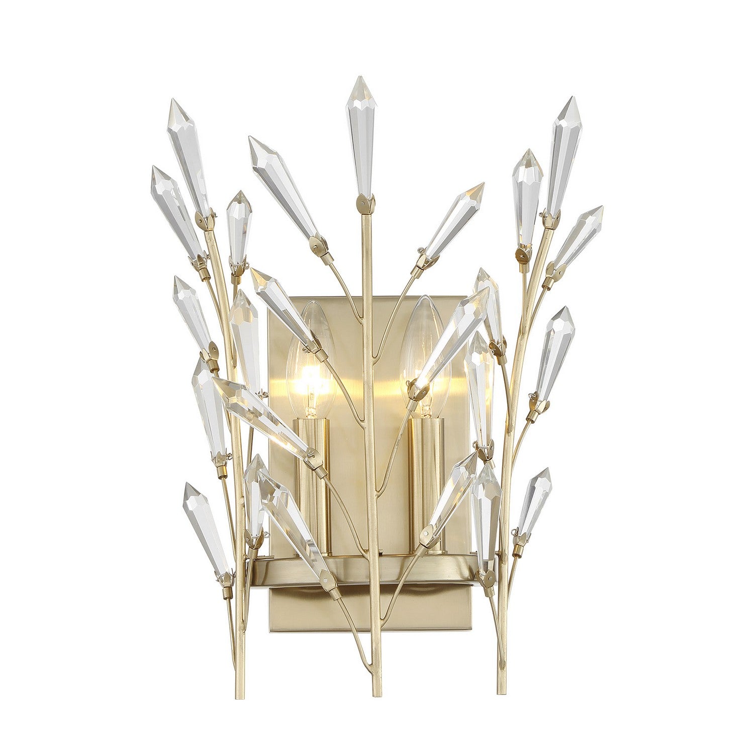 Applique Orianna à deux lumières en laiton Noble