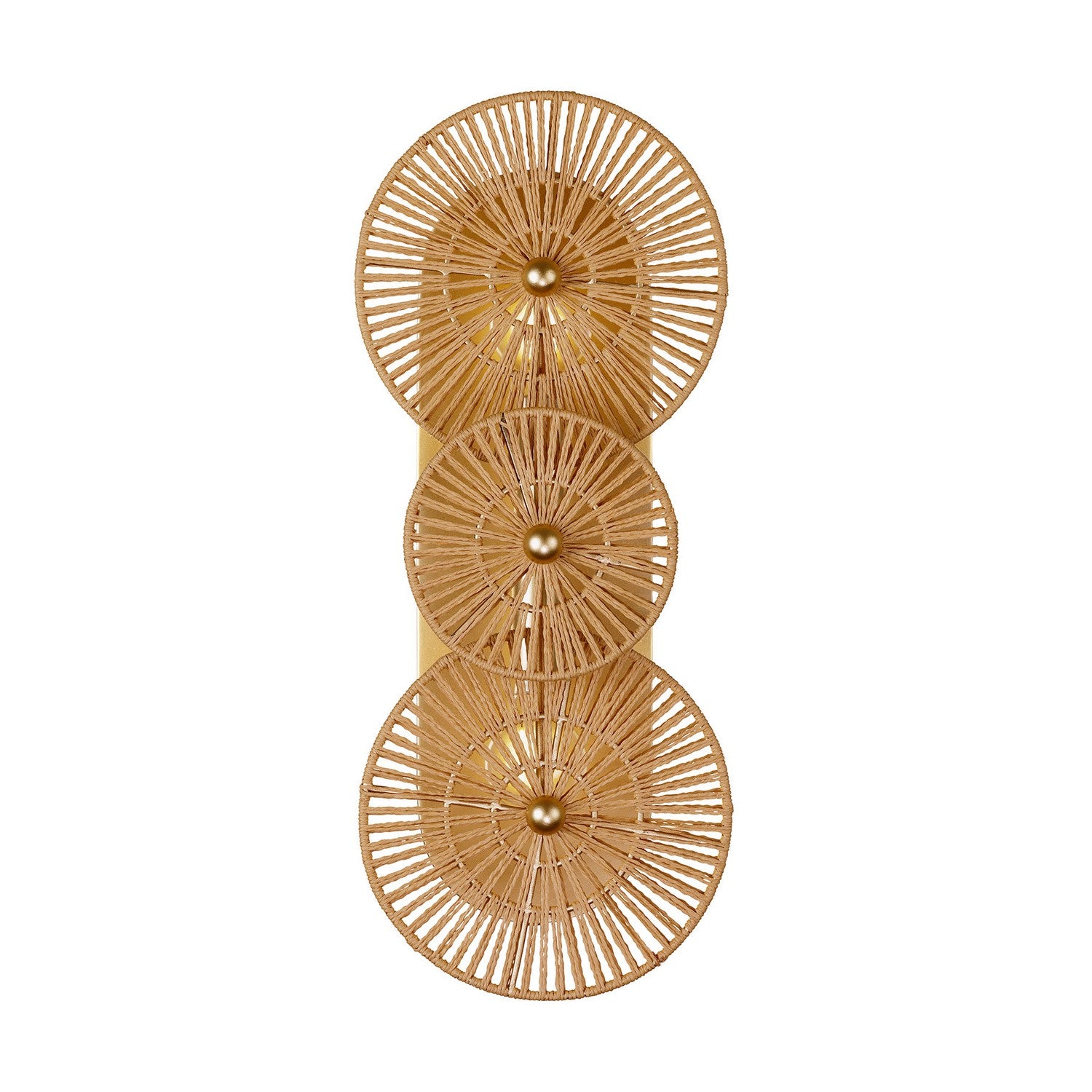 Abbott Two Light Wall Sconce in Distressed Gold