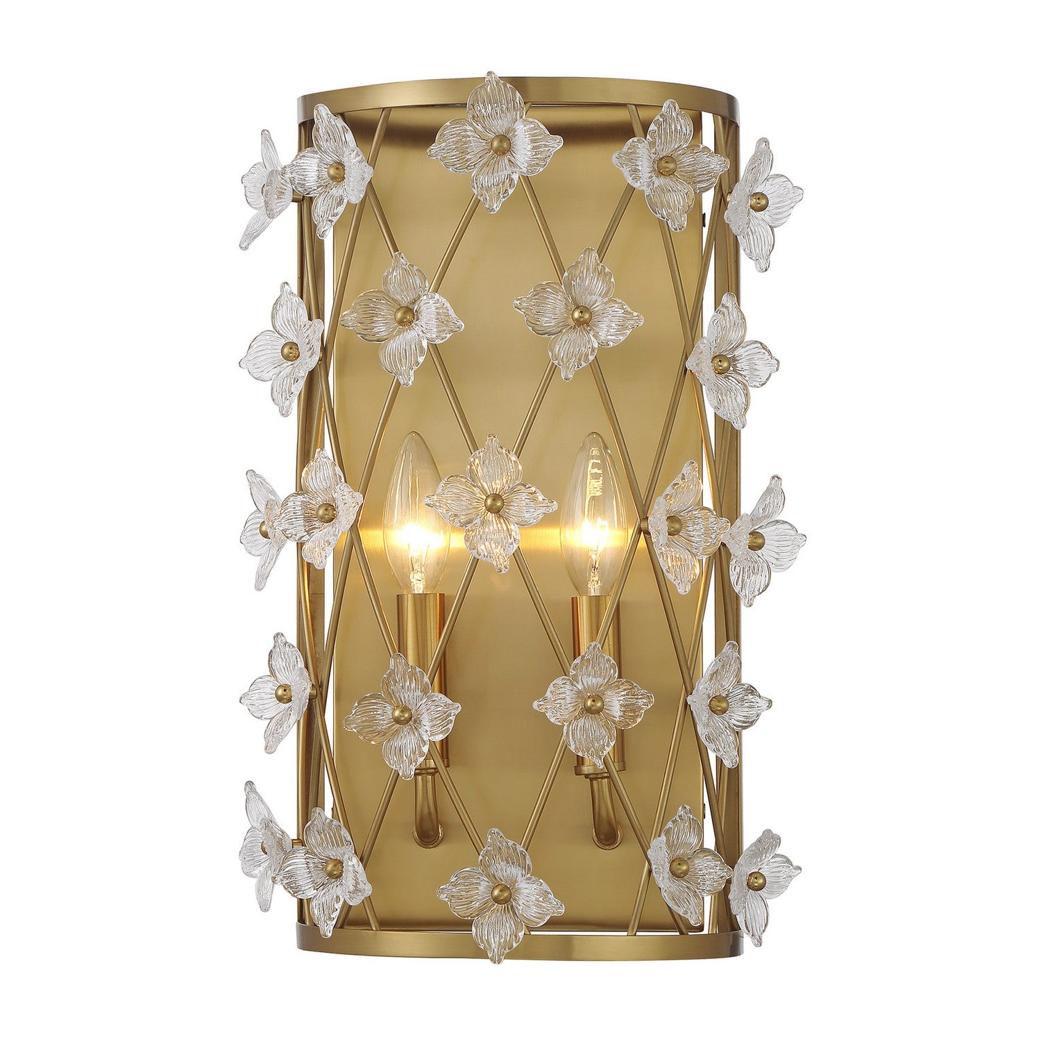 Bailey Two Light Wall Sconce in Warm Brass