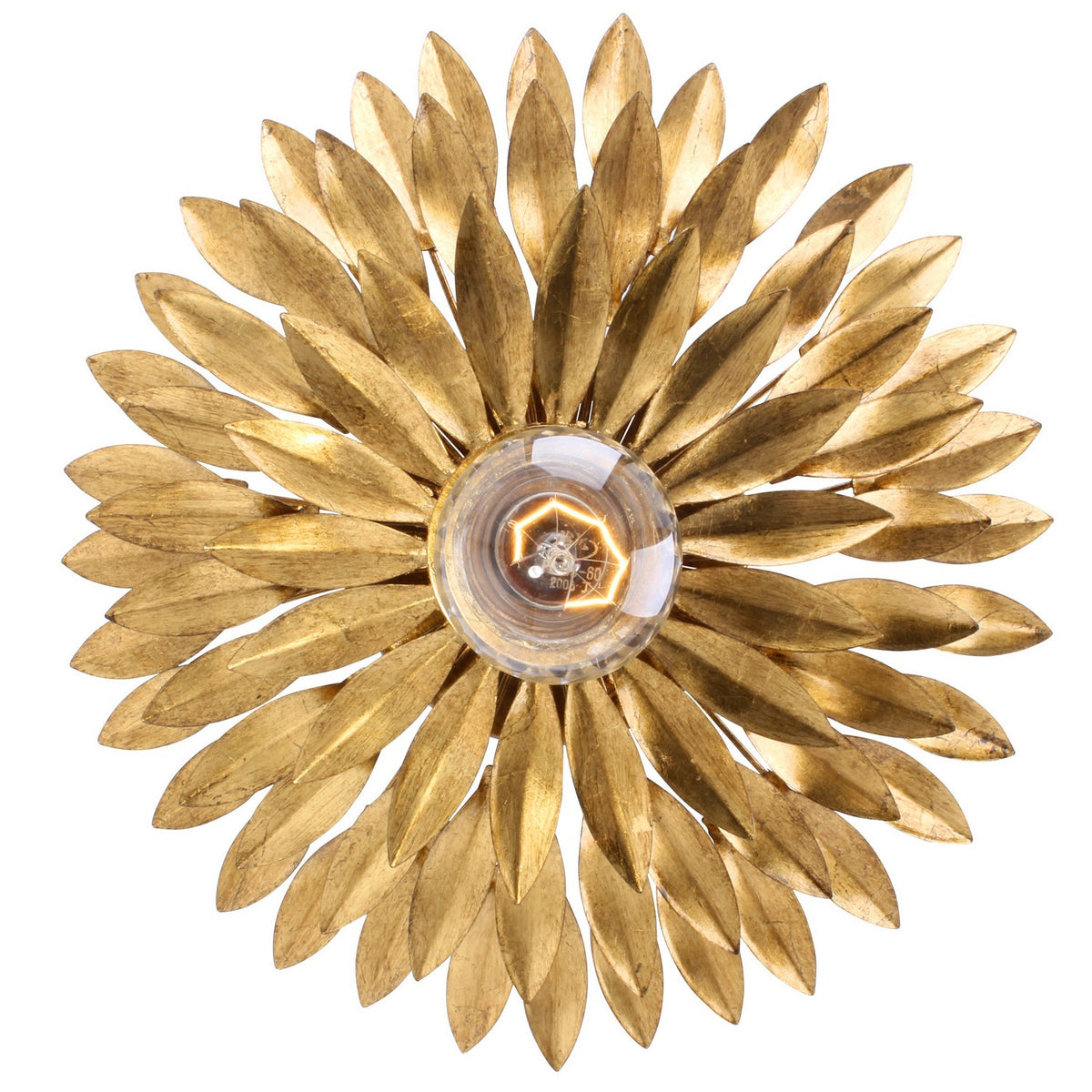 Broche One Light Wall Sconce in Antique Gold