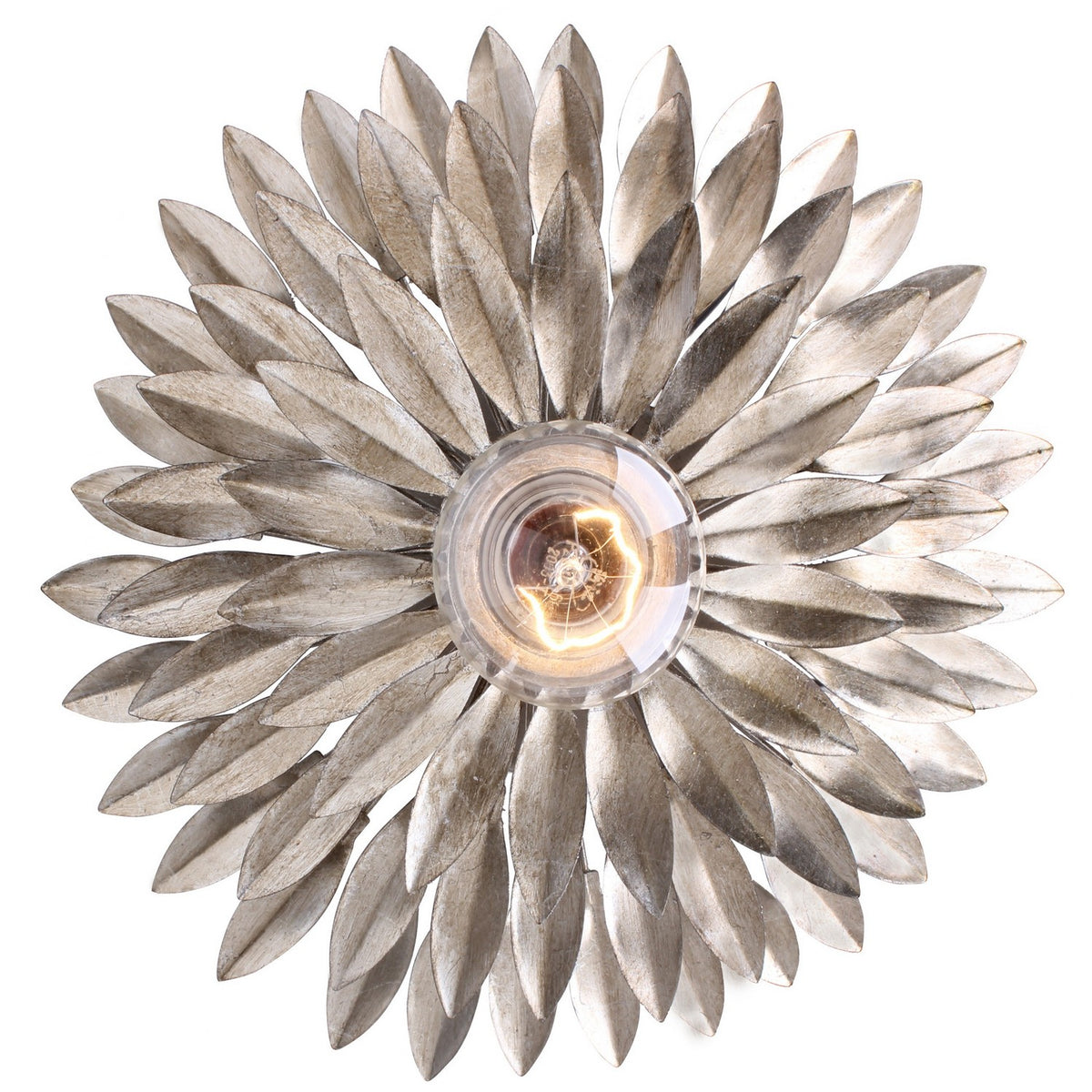 Broche One Light Wall Sconce in Antique Silver