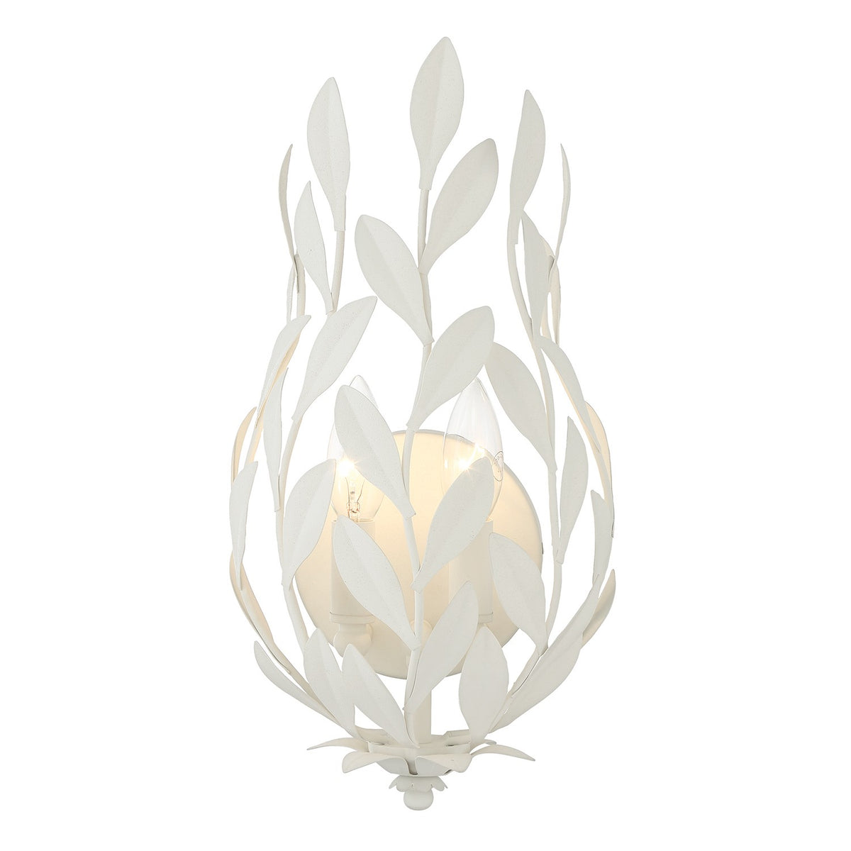 Broche Two Light Wall Sconce in Matte White