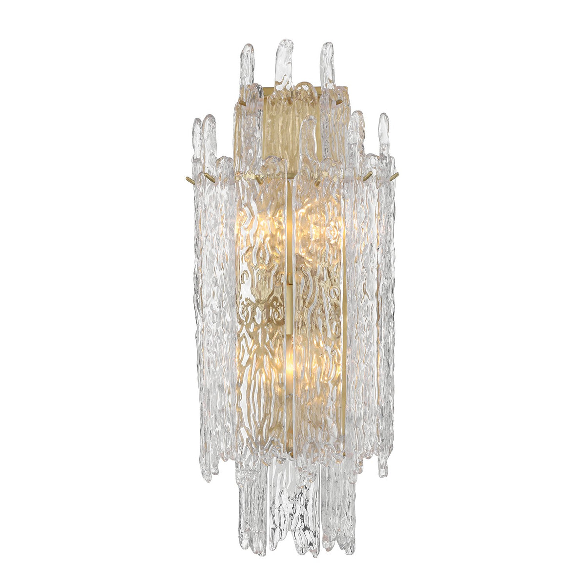 Ackerly Three Light Wall Sconce in Aged Brass