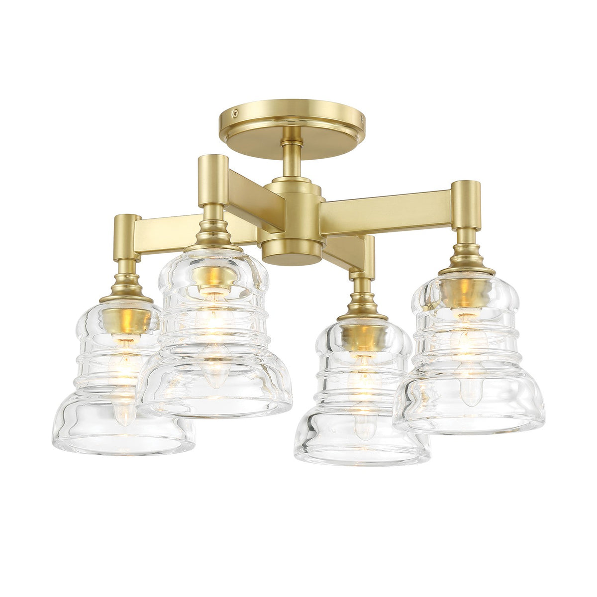 Gregory Four Light Semi Flush Mount