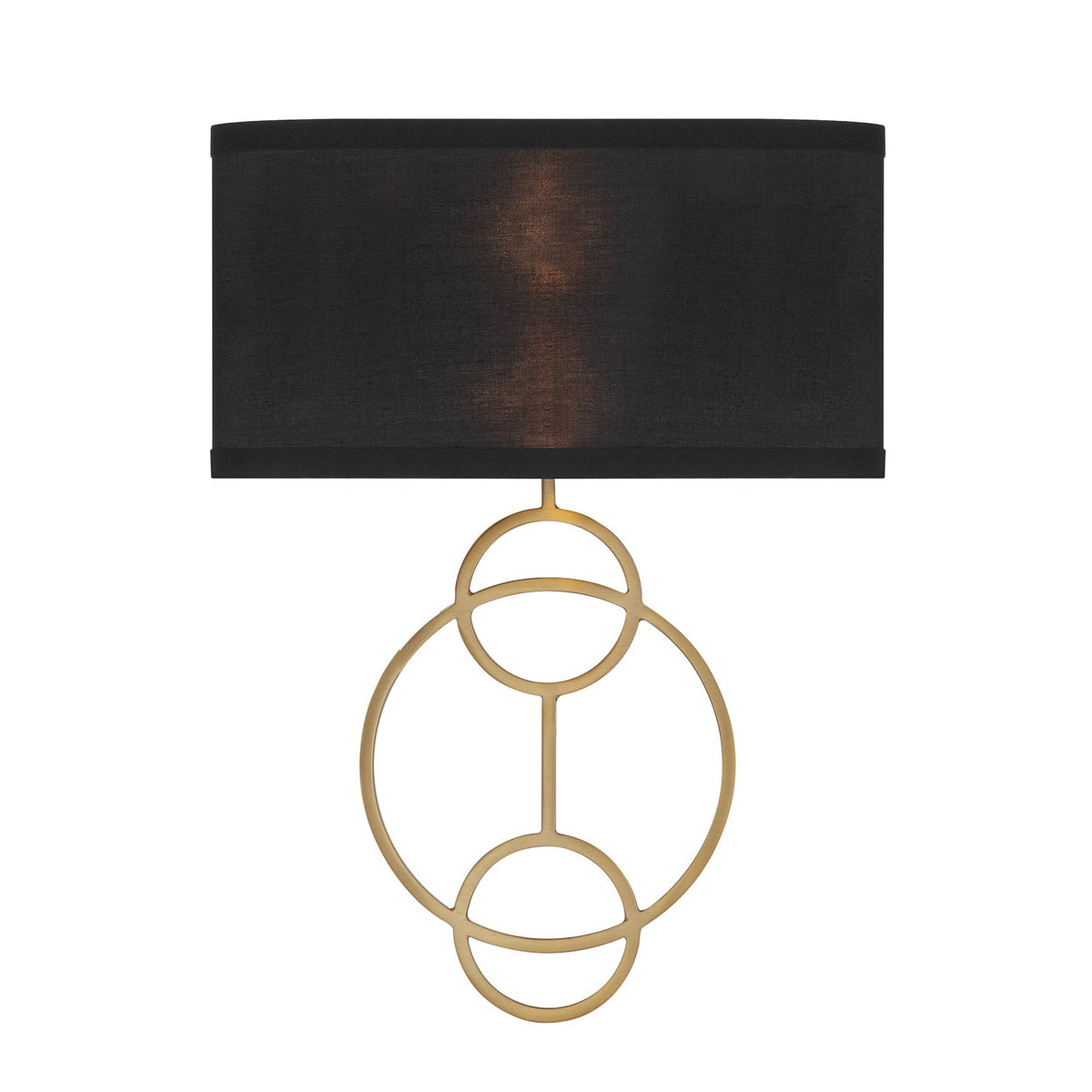 Laurel Two Light Wall Sconce in Vibrant Gold