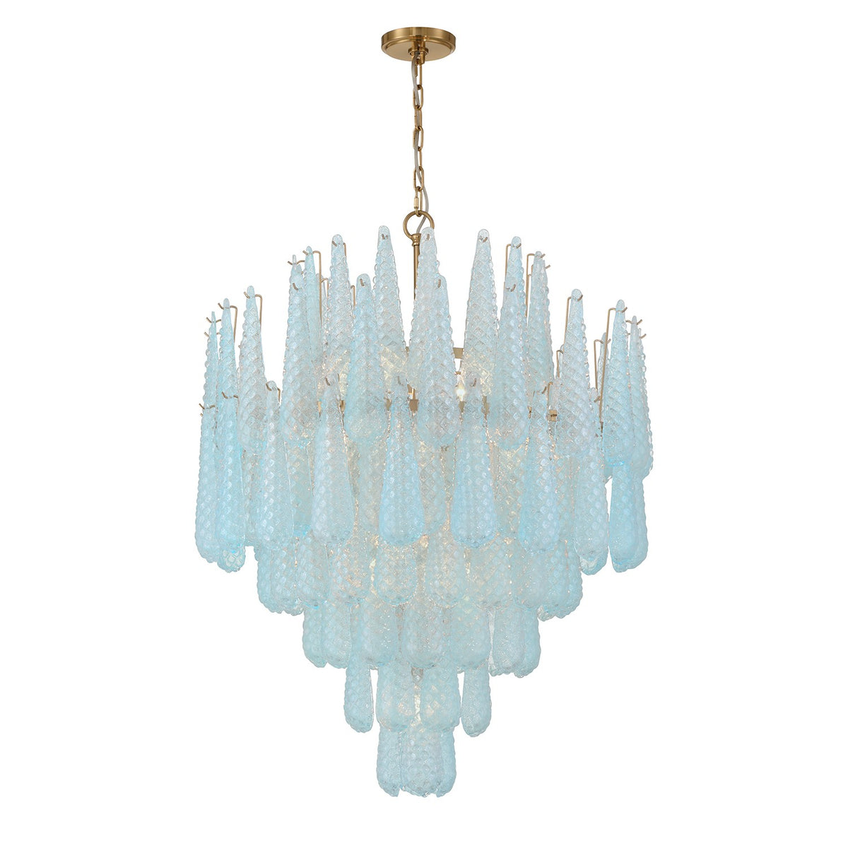 Ollie 21 Light Chandelier in Aged Brass