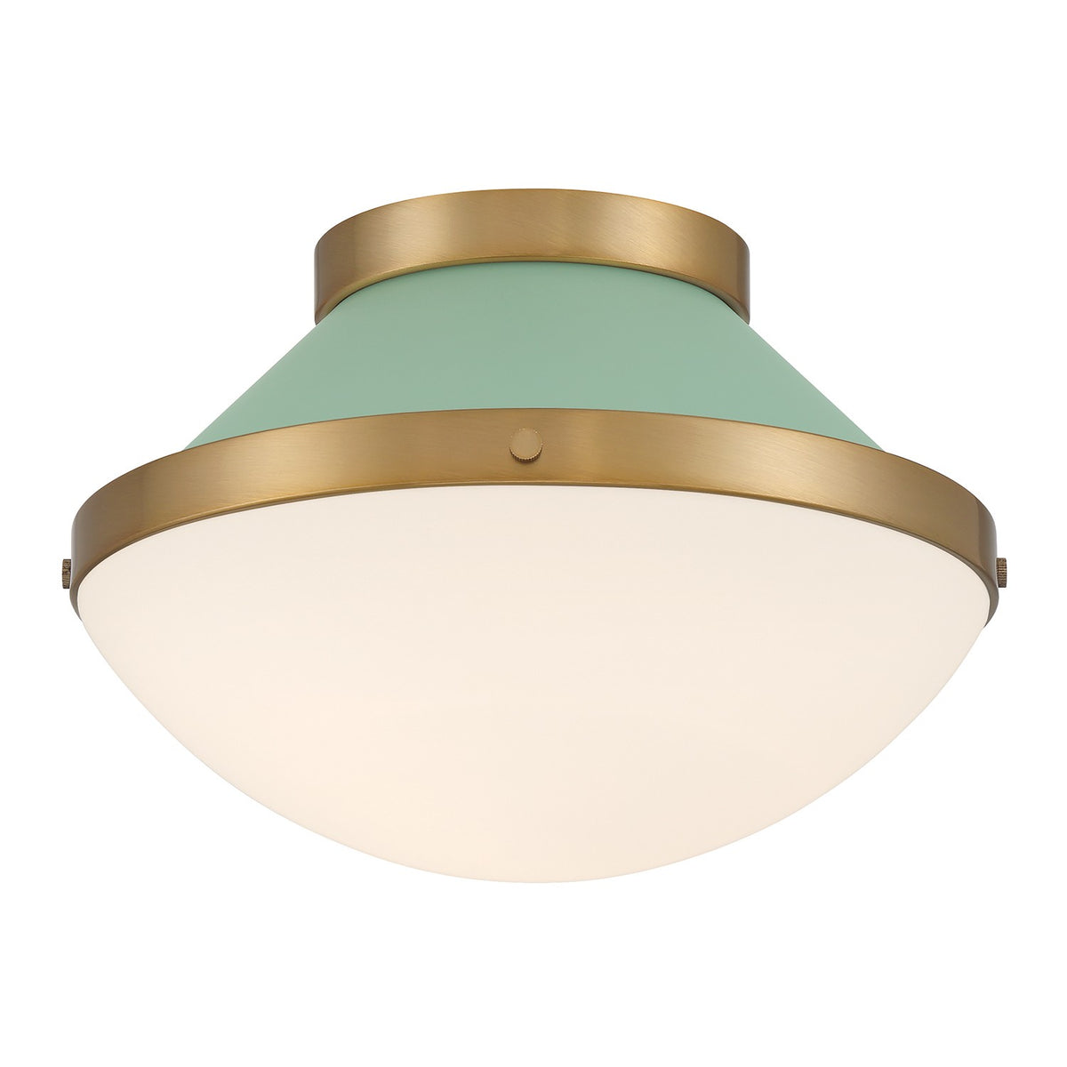 Xander One Light Flush Mount in Vibrant Gold