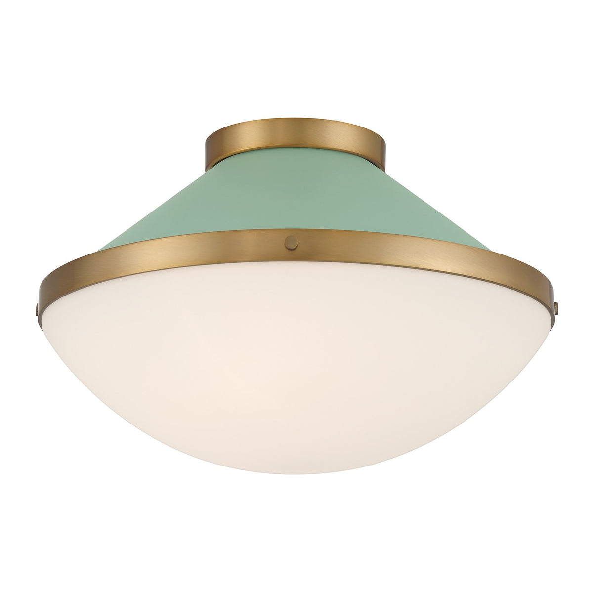 Xander Two Light Flush Mount in Vibrant Gold