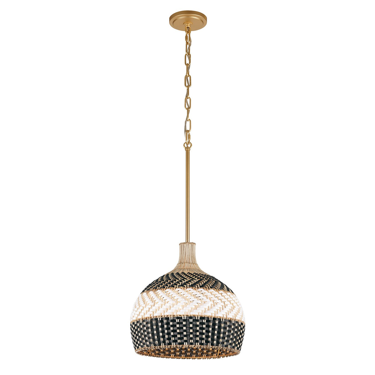 Zanzibar Three Light Pendant in Soft Gold