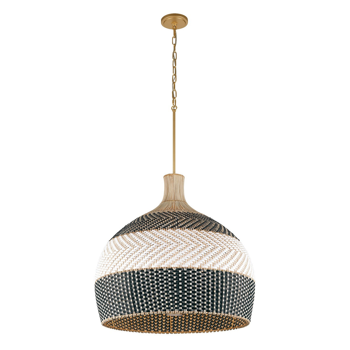 Zanzibar Six Light Pendant in Soft Gold