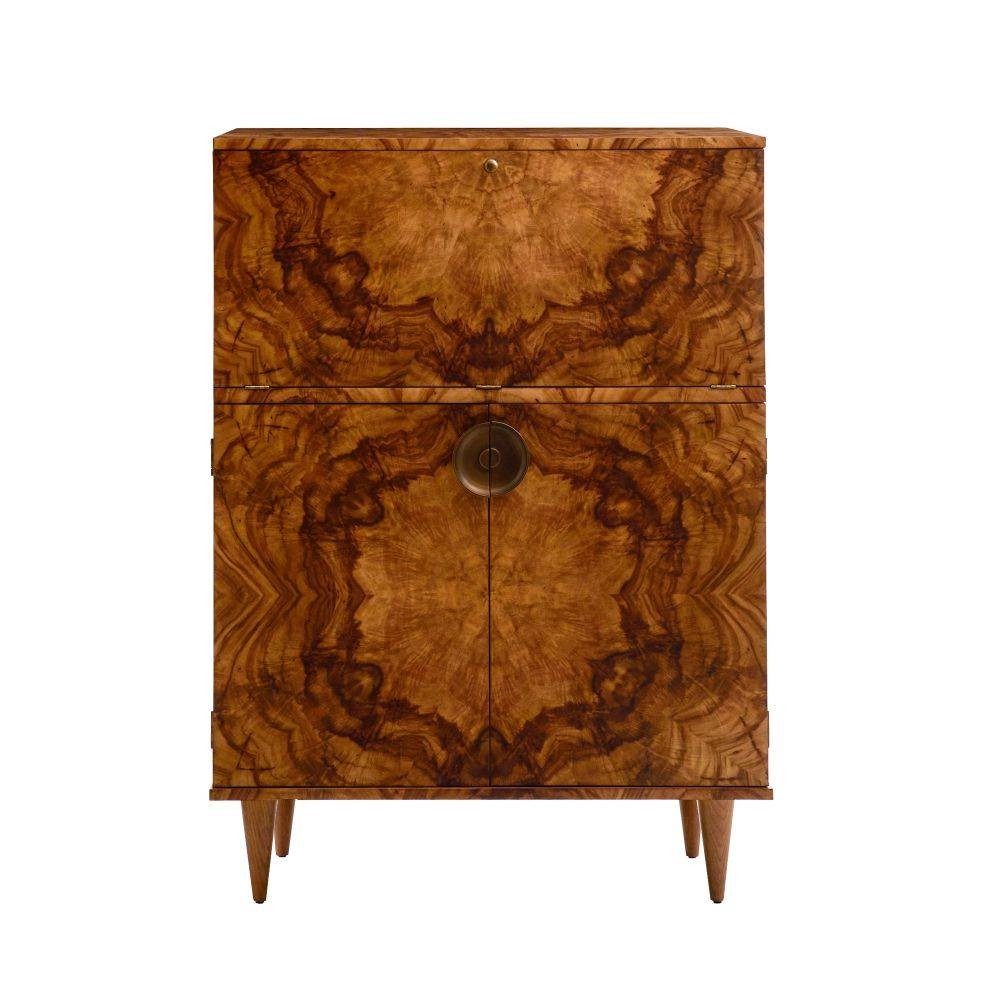 Manhattan Cocktail Cabinet in Toffee Burl