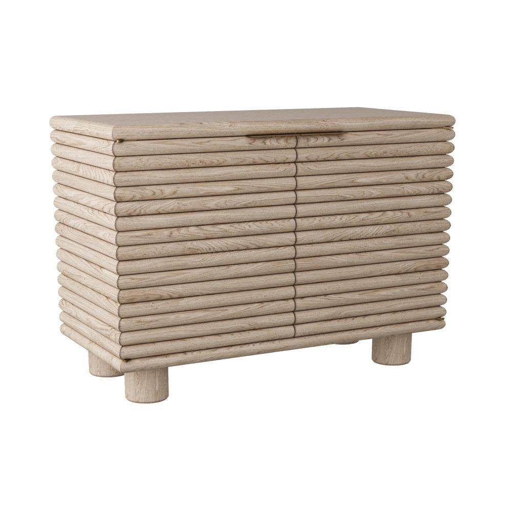 Seine Cabinet in Smoke Oak Veneer/Antique Brass