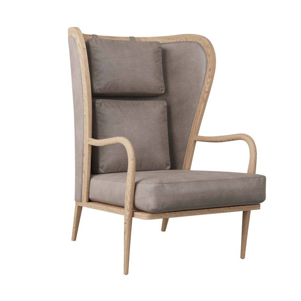 Stassi Chair in Smoke Oak/Carbon Leather