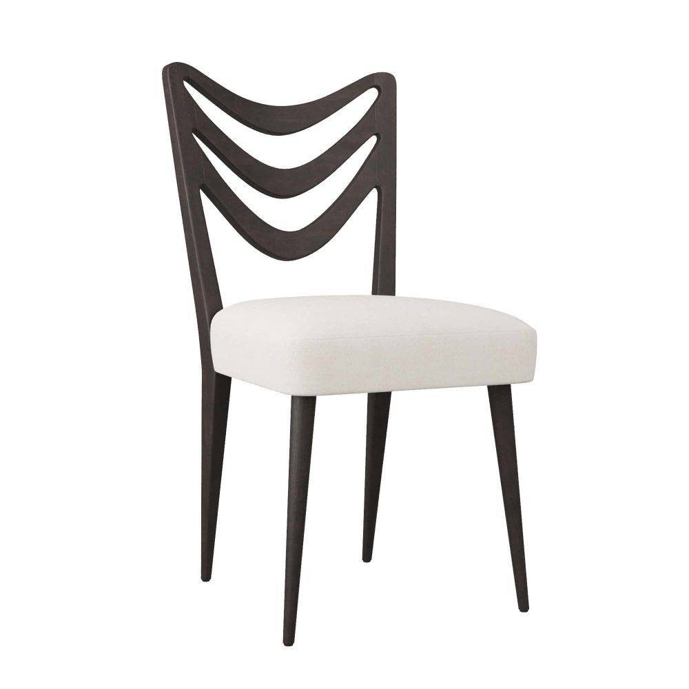Sutton Dining Chair in Ebony Mahogany/Muslin