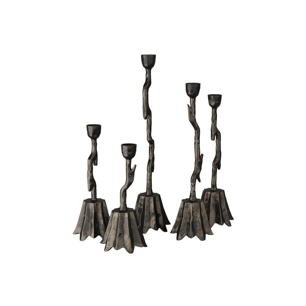 Brandt Candlesticks, Set of 5 in Bronze