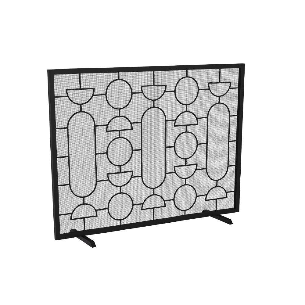 Adamo Firescreen in Natural Iron