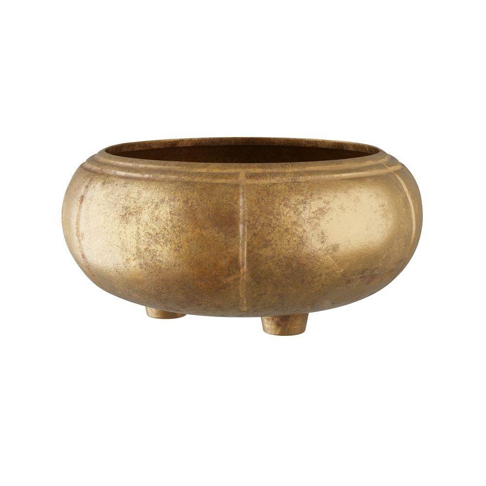 Zehir Cache Pot in Antique Brass