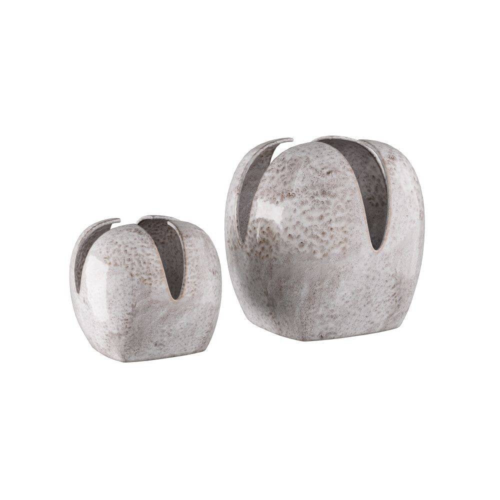 Amal Vases, Set of 2 in Harbor Gray