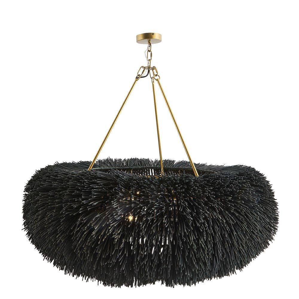Zaria Chandelier in Black Stained