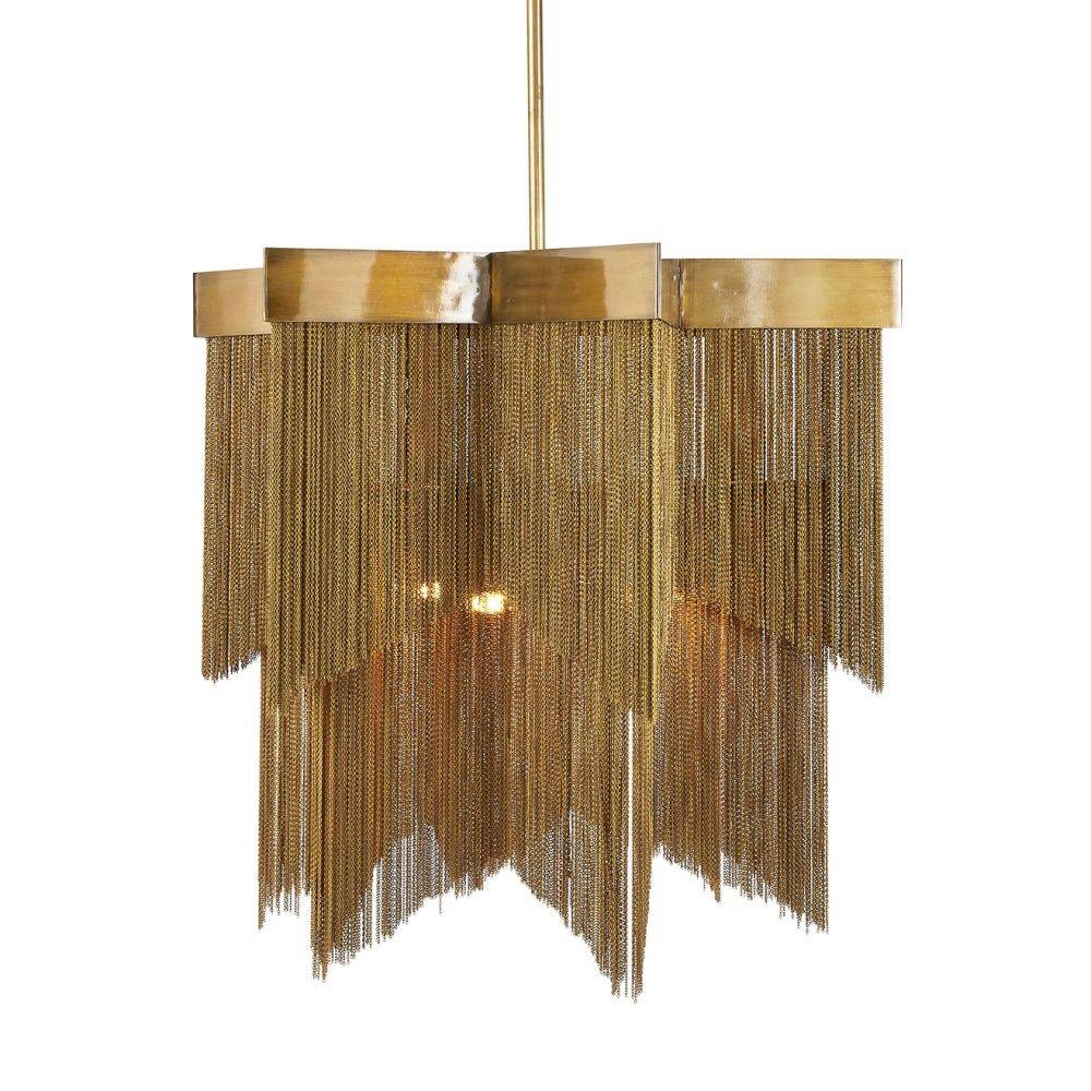 Bridget Chandelier in Vintage Brass