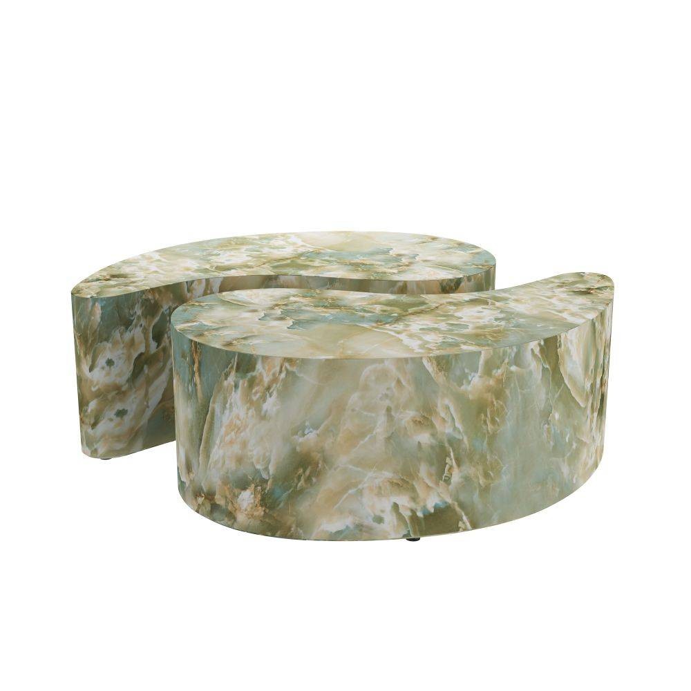 Adelines Coffee Tables, Set of 2 in Jade