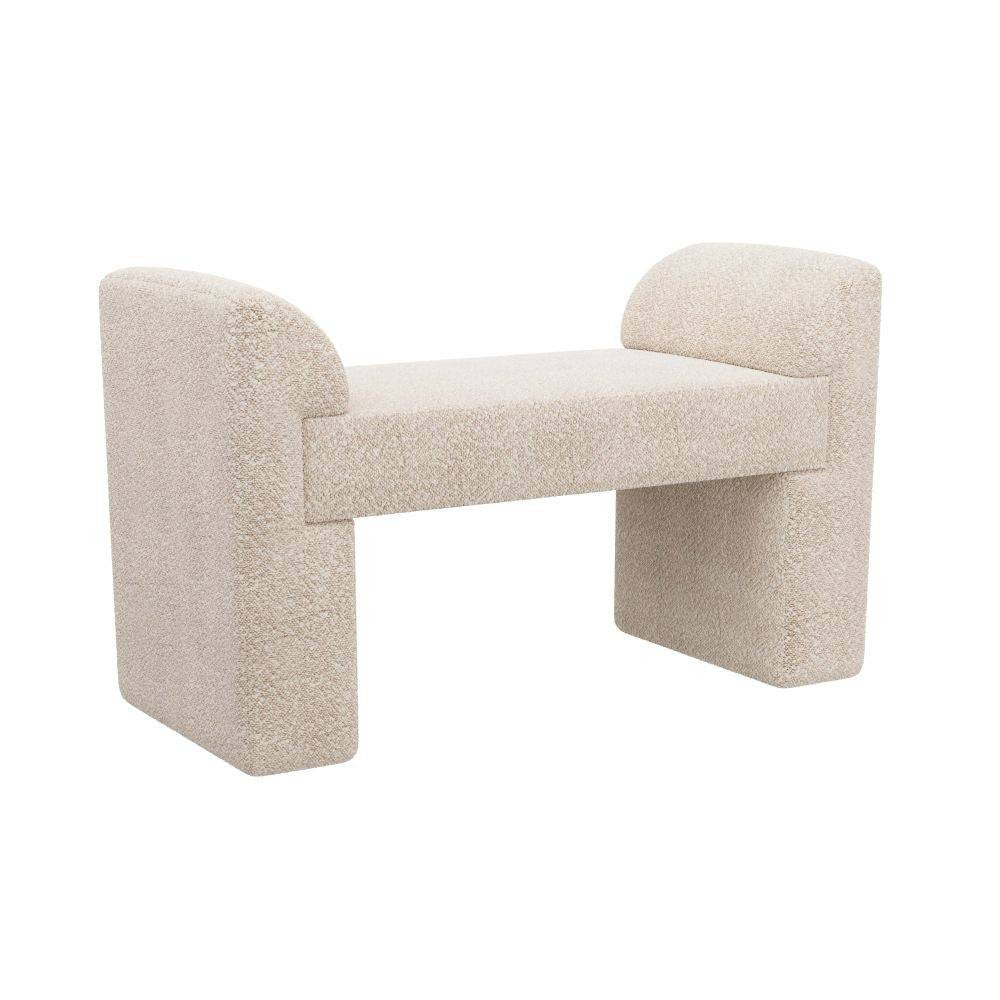 Windemere Bench in Cream Sherpa